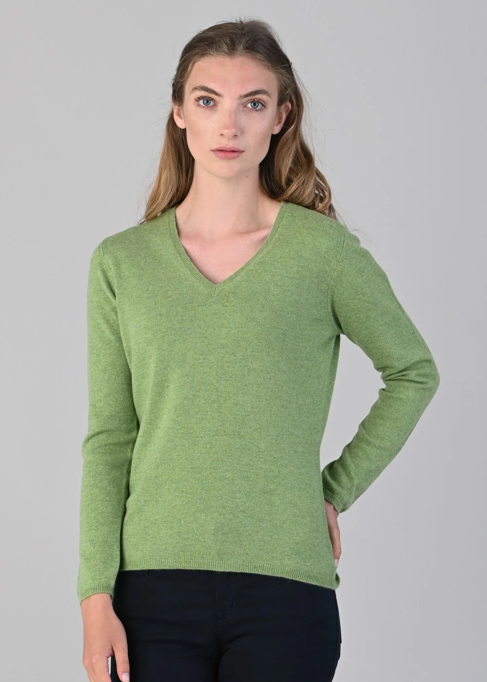Millie Cashmere Vee Neck - Image 4
