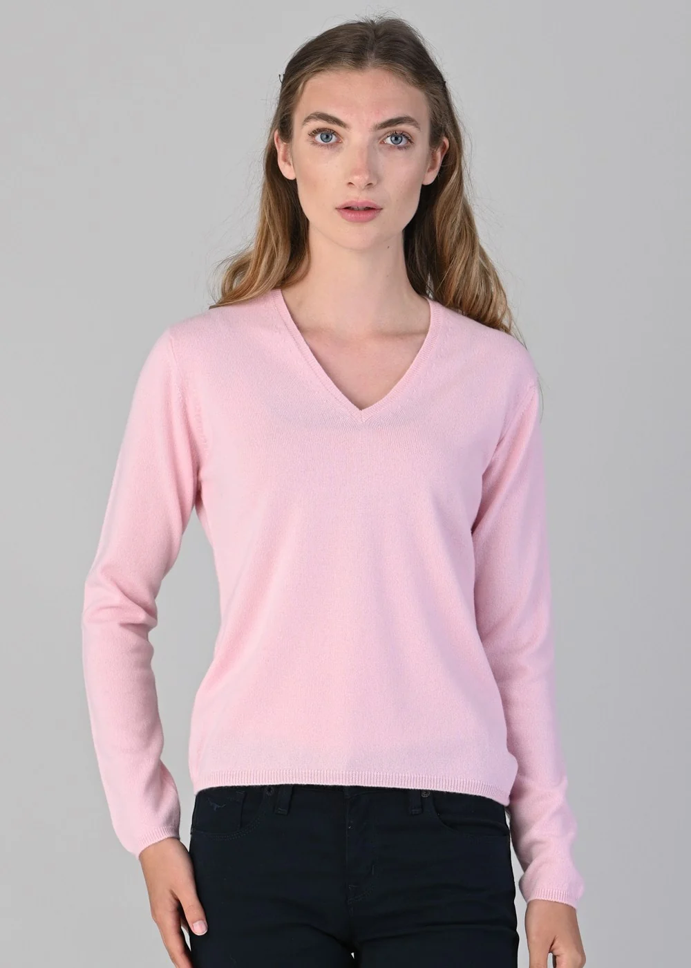 Millie Cashmere Vee Neck - Image 3
