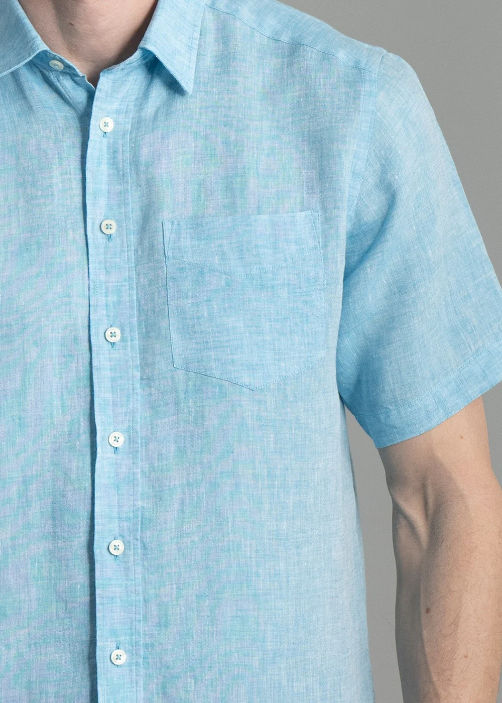 Oscar Short Sleeve Linen Shirt - Image 4