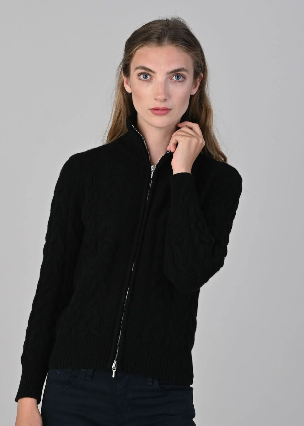Rosie Cashmere Cable Jacket
