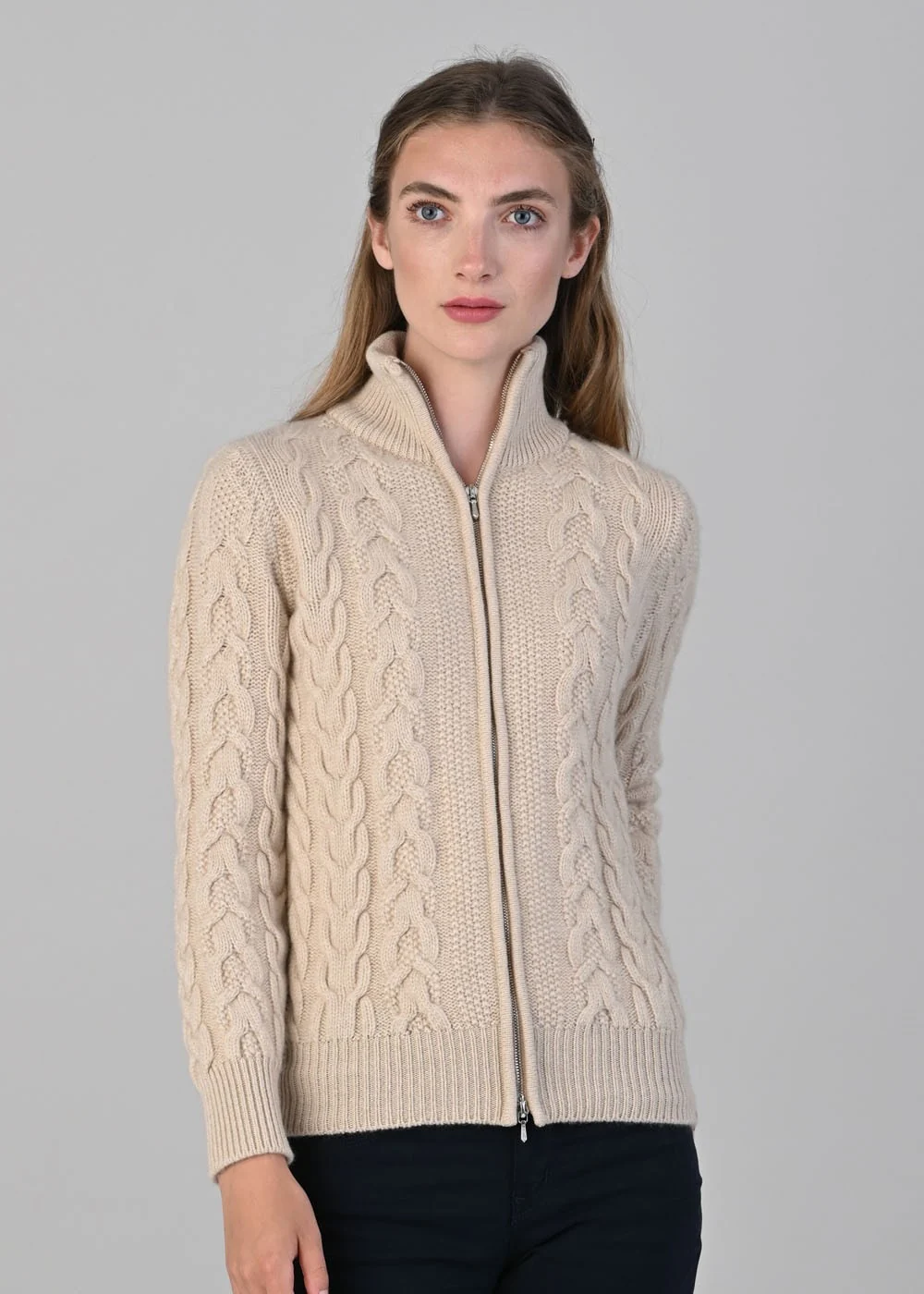 Rosie Cashmere Cable Jacket - Image 8