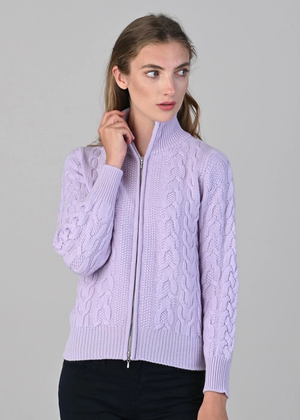 Rosie Cashmere Cable Jacket - Image 4