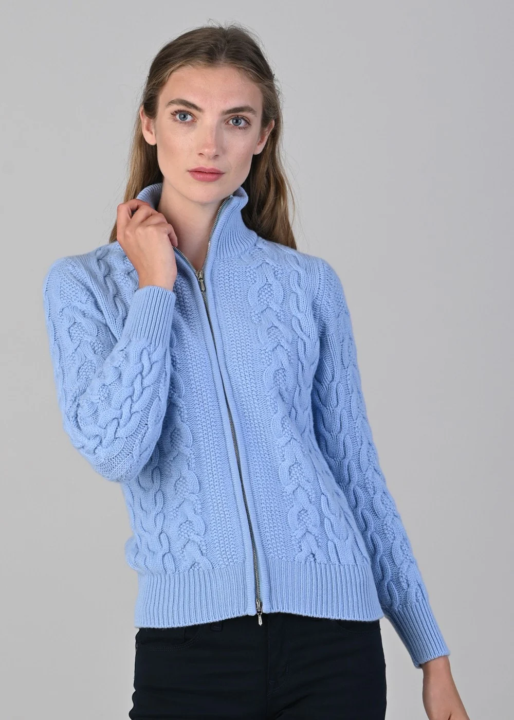 Rosie Cashmere Cable Jacket - Image 3