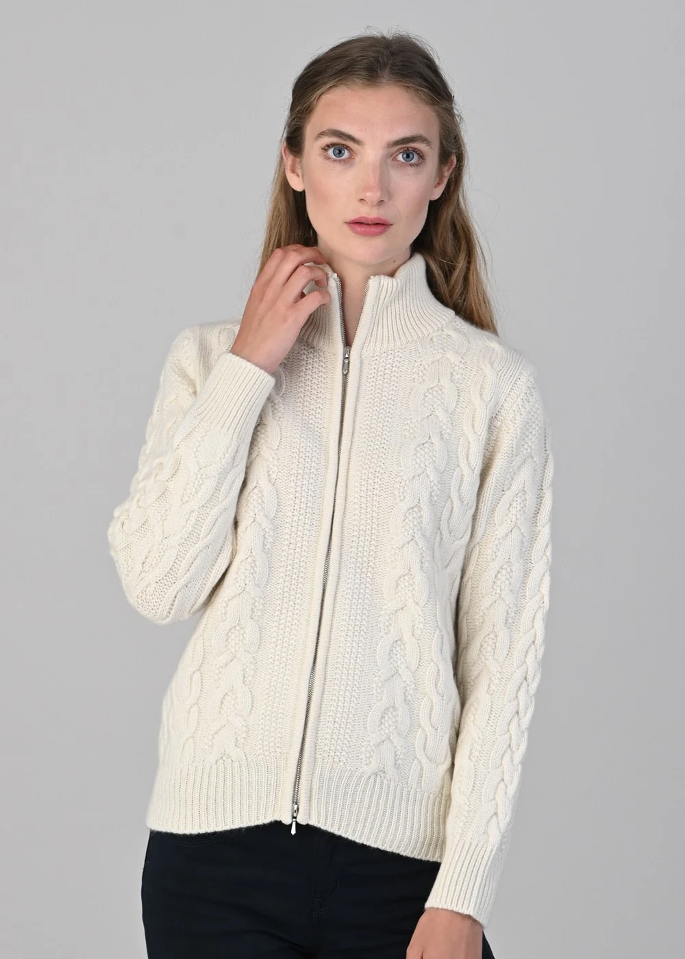 Rosie Cashmere Cable Jacket - Image 2