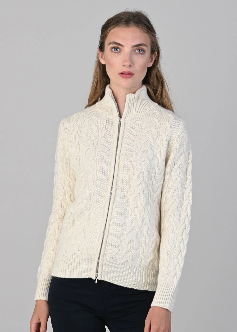 Rosie Cashmere Cable Jacket - Image 3