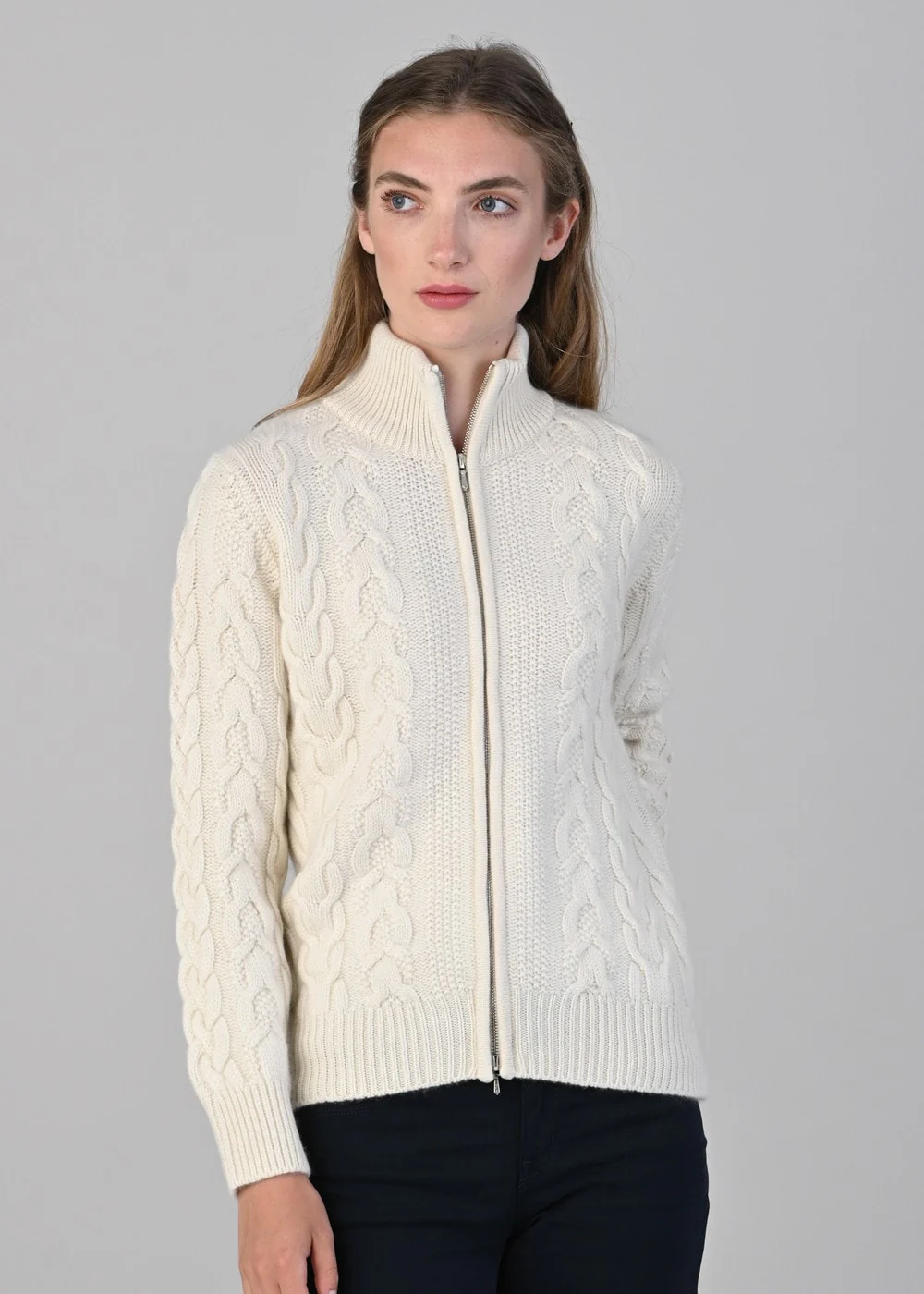 Rosie Cashmere Cable Jacket - Image 4