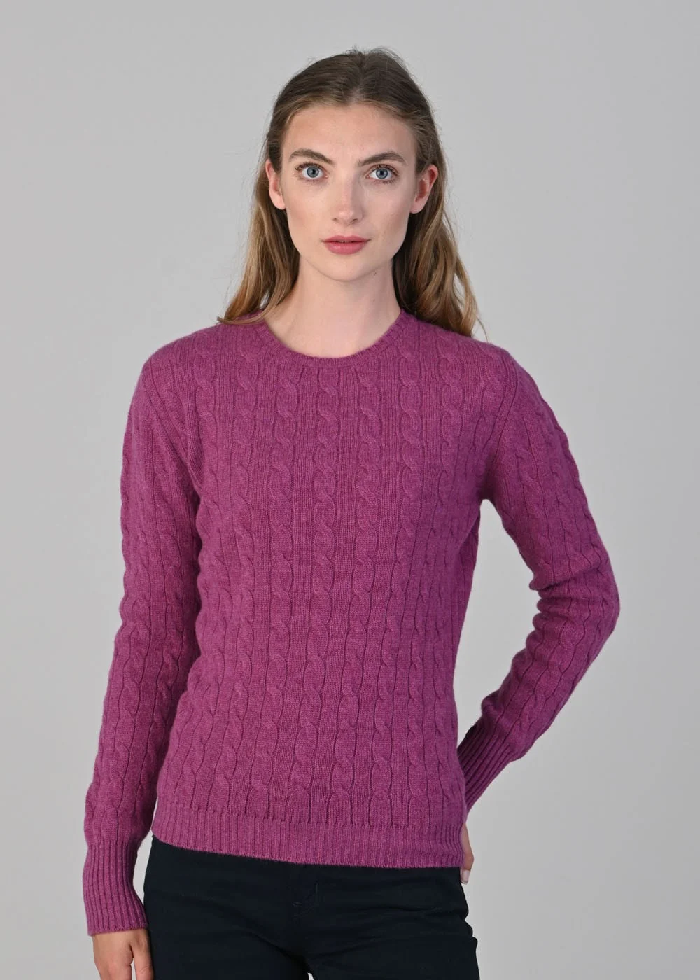 Sophia Cashmere Cable Crew Neck - Image 5