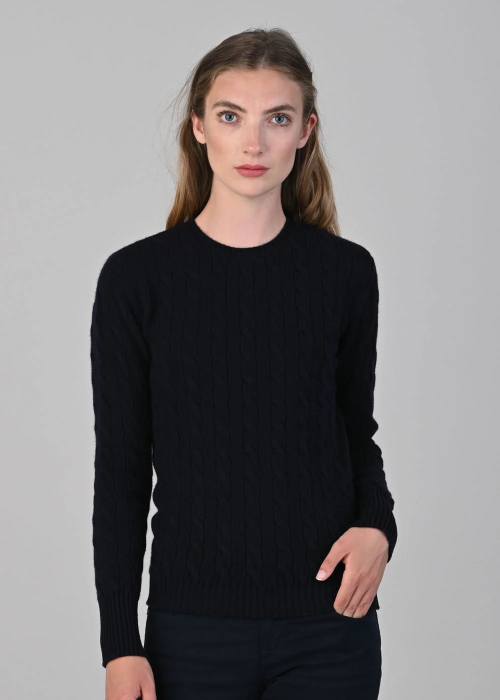 Sophia Cashmere Cable Crew Neck - Image 7