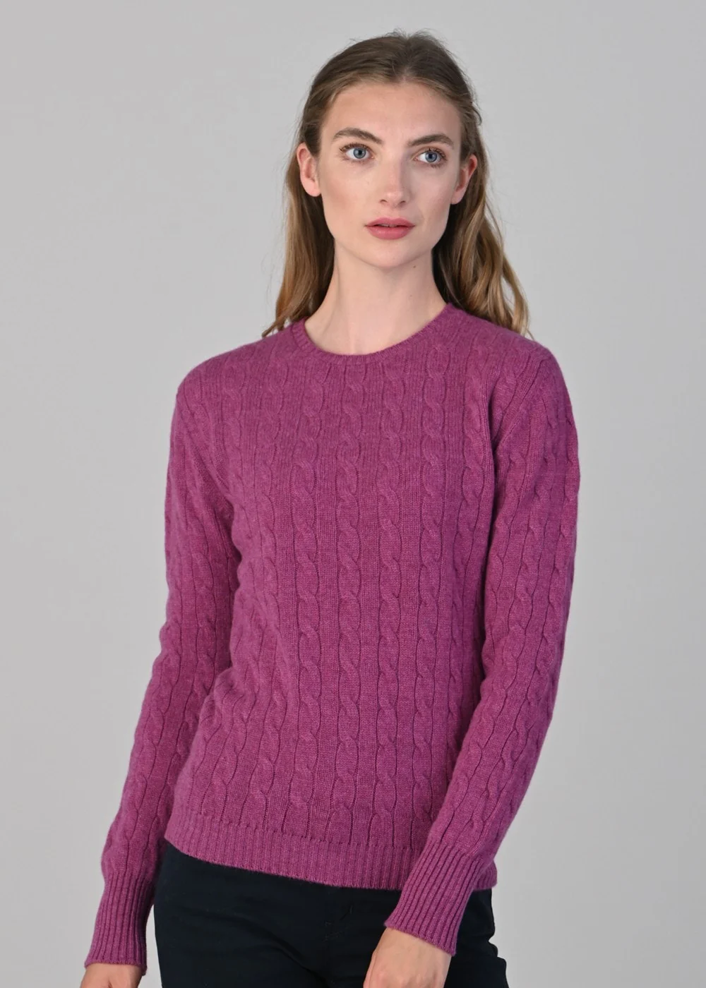 Sophia Cashmere Cable Crew Neck - Image 2