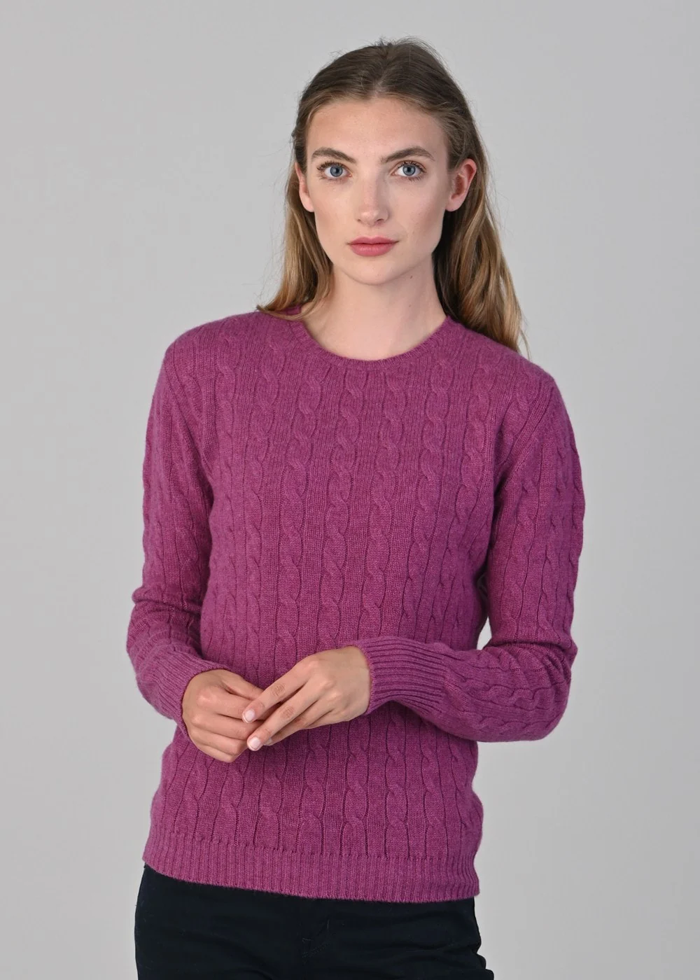 Sophia Cashmere Cable Crew Neck - Image 3