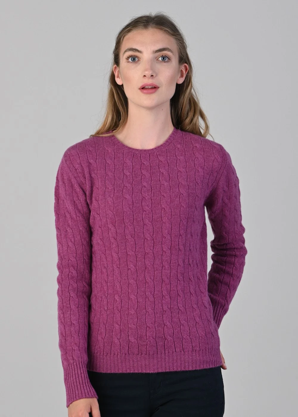Sophia Cashmere Cable Crew Neck - Image 4