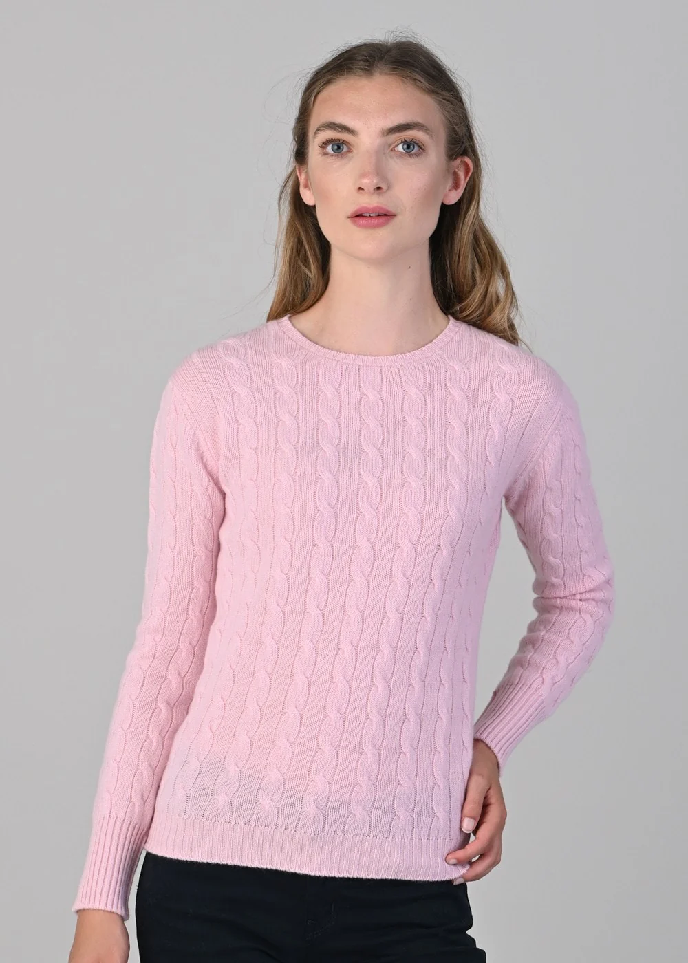 Sophia Cashmere Cable Crew Neck - Image 4