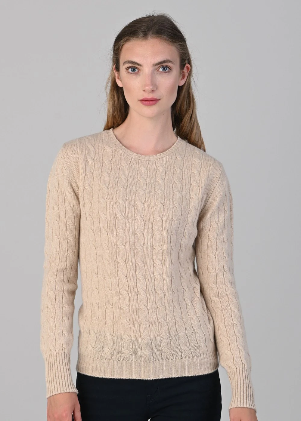 Sophia Cashmere Cable Crew Neck - Image 2