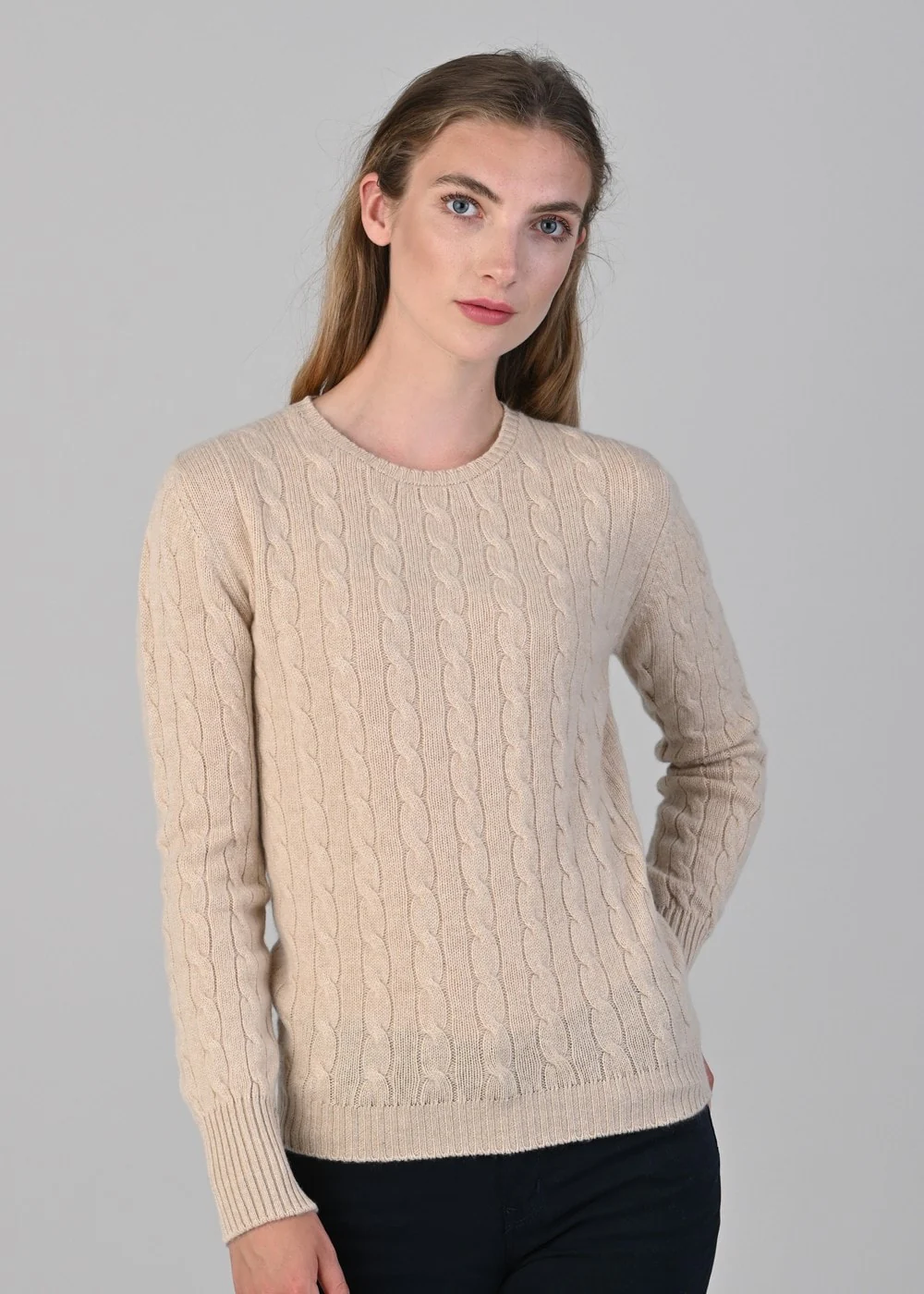 Sophia Cashmere Cable Crew Neck - Image 4