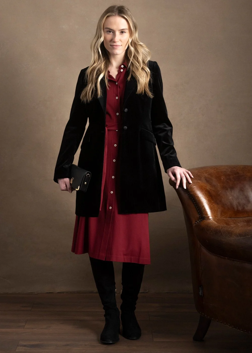 Vivien Velvet Coat - Image 2