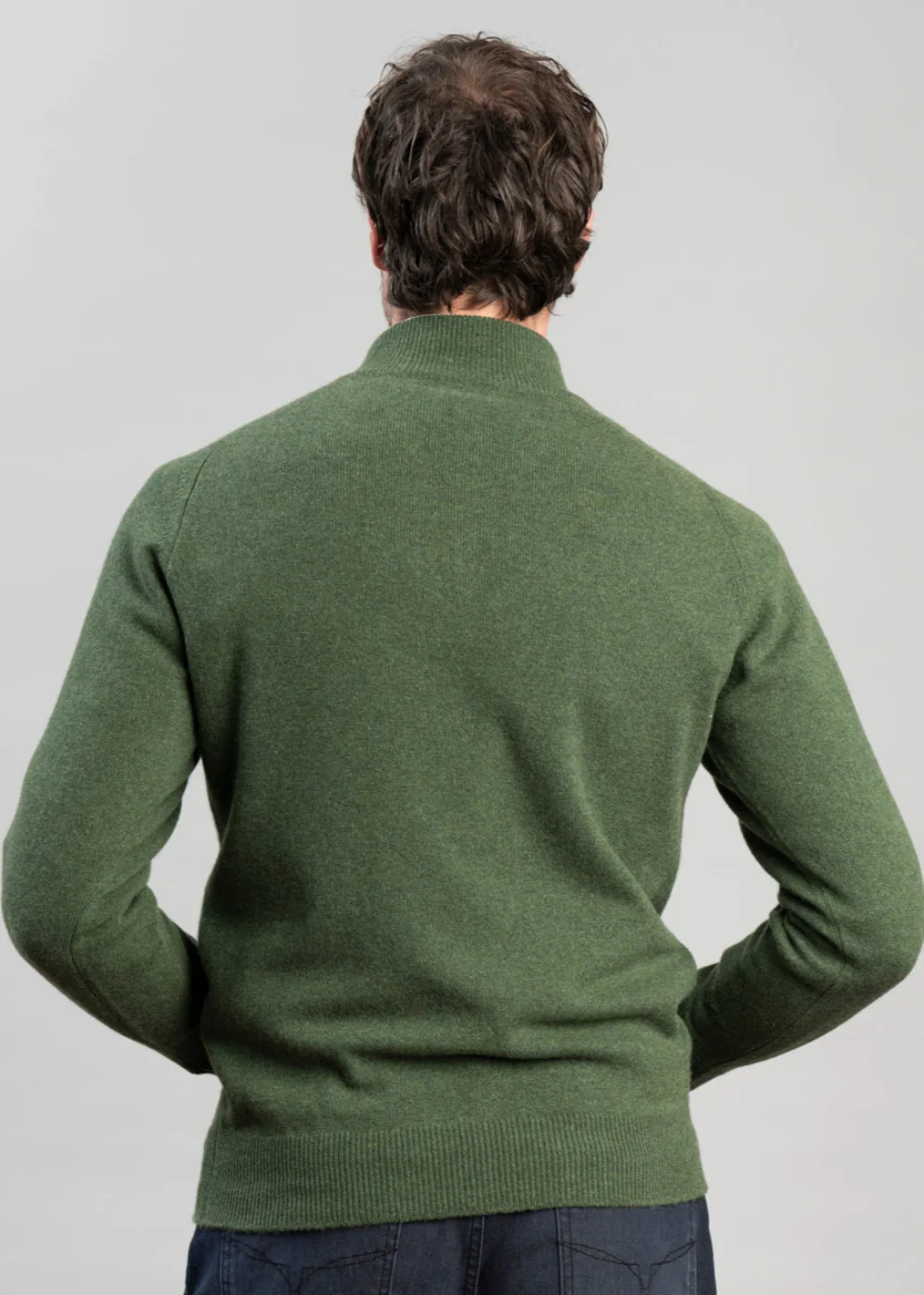 Cashmere 2 Ply Zip Neck Sweater - Image 4