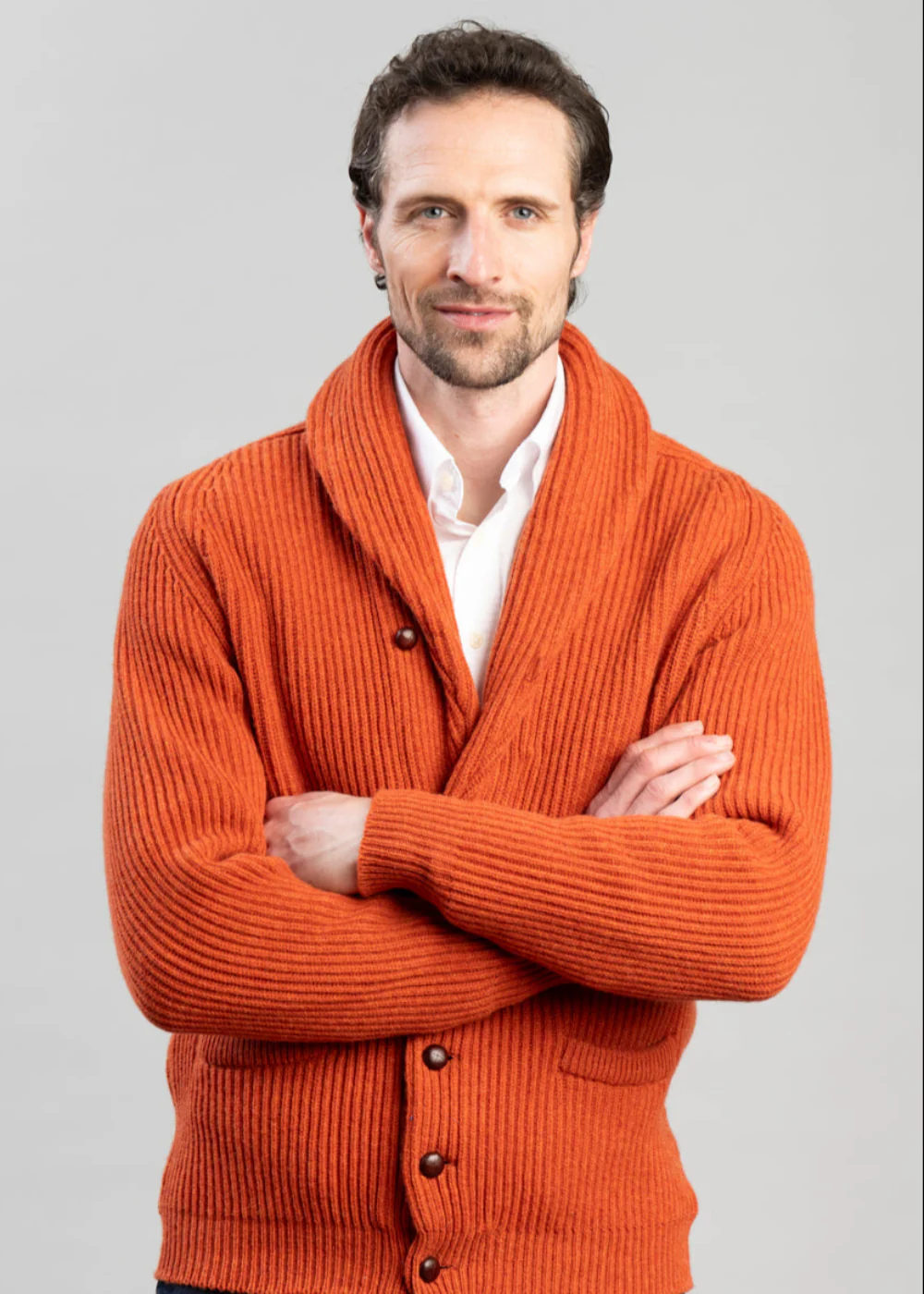 Exclusive Lambswool Windsor Shawl Jacket - Image 2