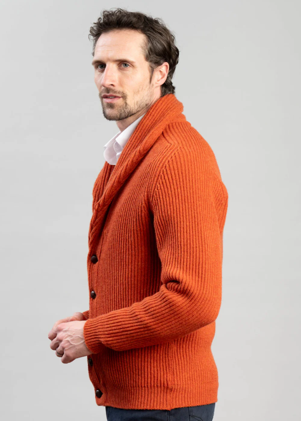 Exclusive Lambswool Windsor Shawl Jacket - Image 3