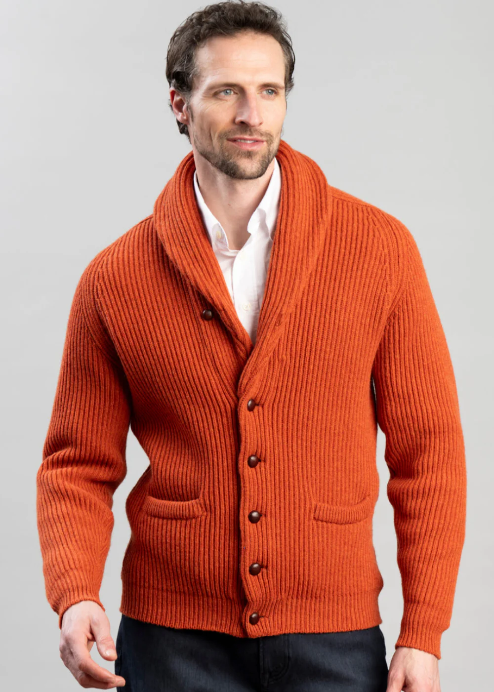 Exclusive Lambswool Windsor Shawl Jacket - Image 5