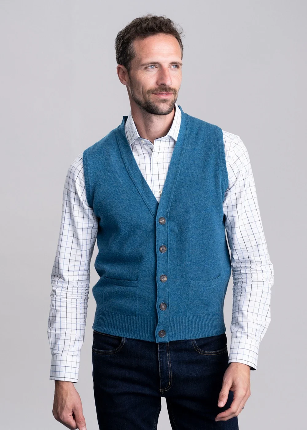 Lambswool 2 Ply Waistcoat - Image 6