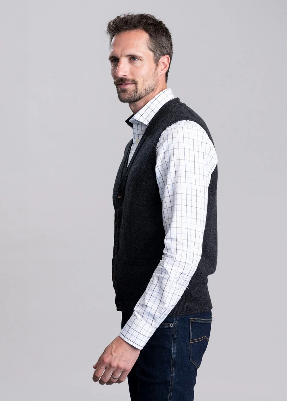 Lambswool 2 Ply Waistcoat - Image 3