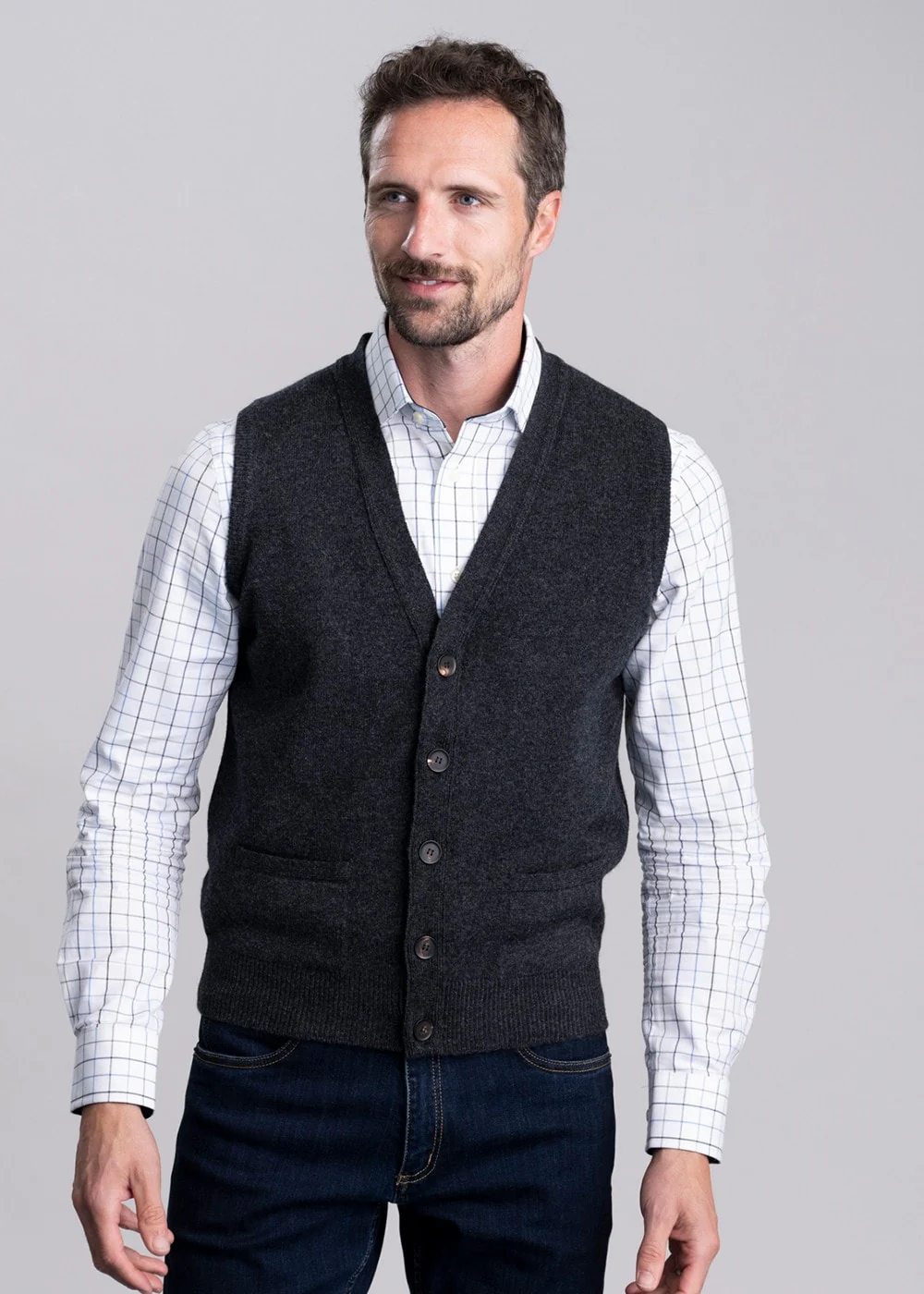 Lambswool 2 Ply Waistcoat - Image 5