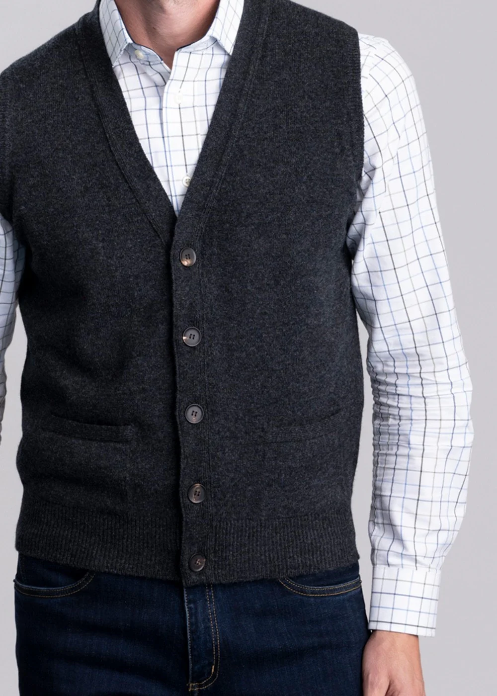 Lambswool 2 Ply Waistcoat - Image 6