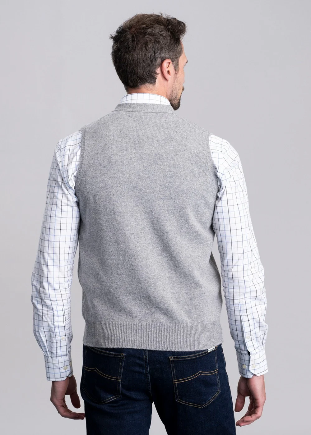 Lambswool 2 Ply Waistcoat - Image 3
