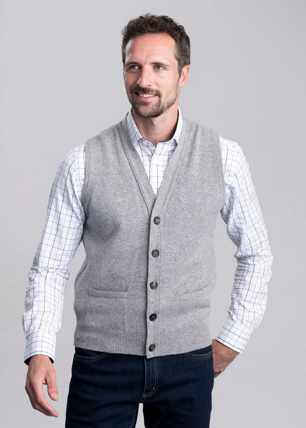 Lambswool 2 Ply Waistcoat - Image 4