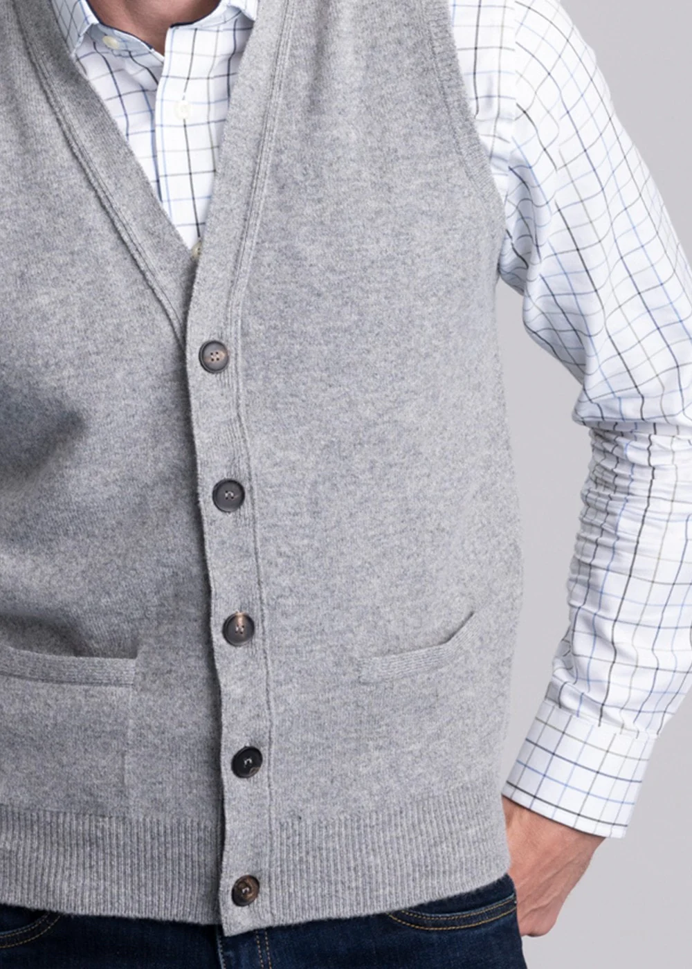 Lambswool 2 Ply Waistcoat - Image 5