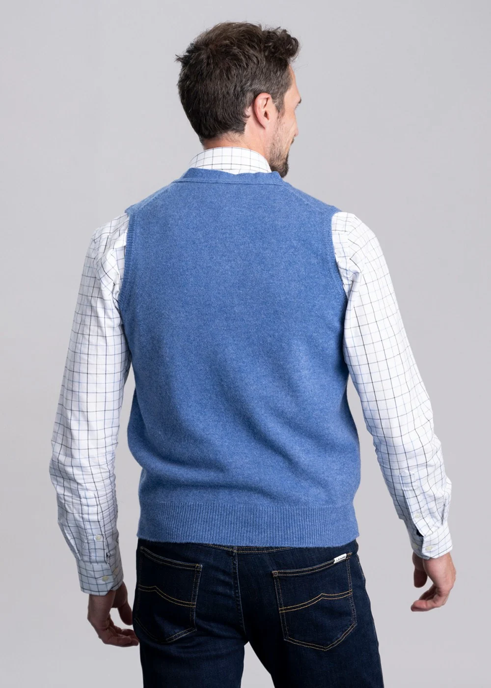 Lambswool 2 Ply Waistcoat - Image 3