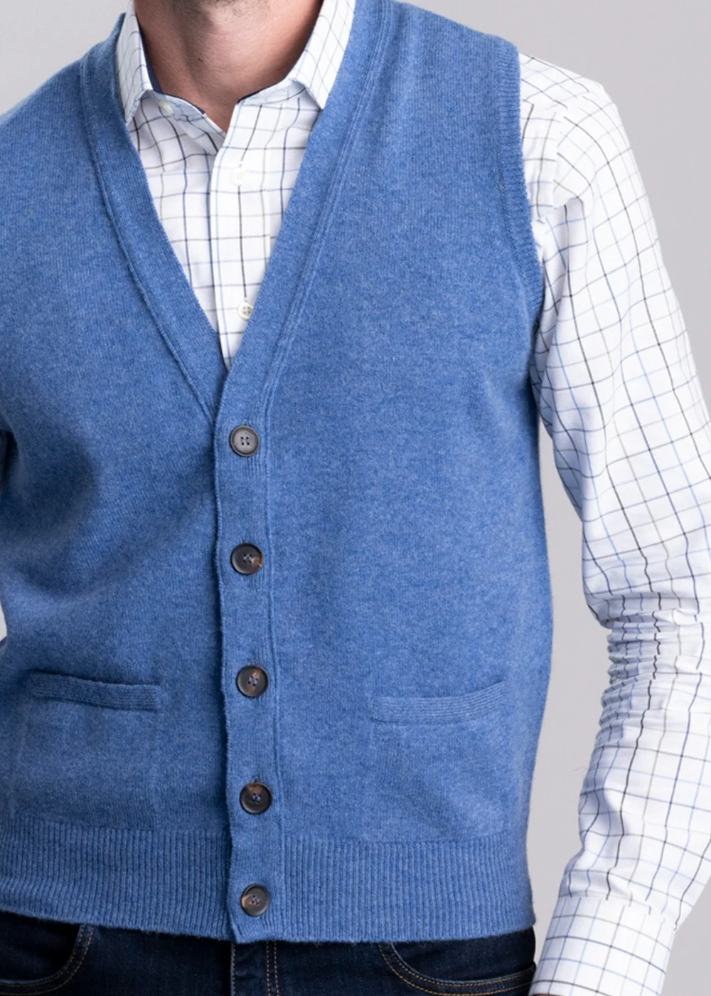 Lambswool 2 Ply Waistcoat - Image 5