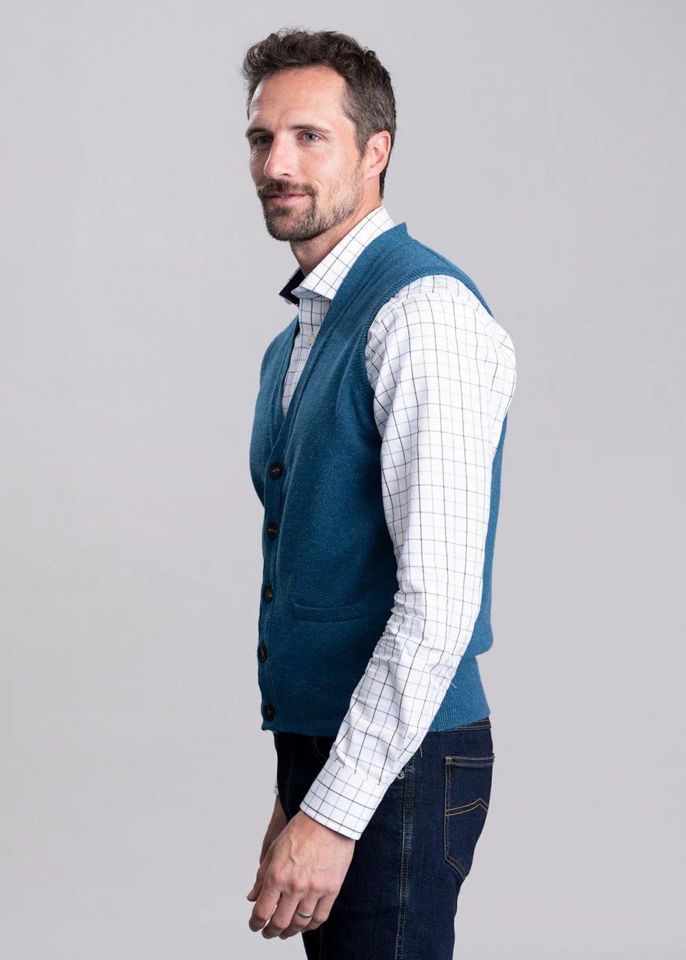 Lambswool 2 Ply Waistcoat - Image 2