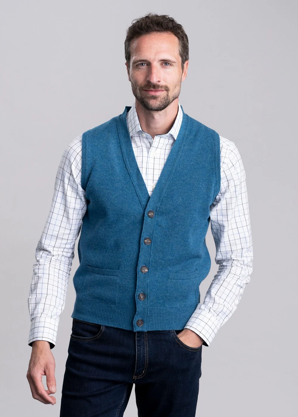 Lambswool 2 Ply Waistcoat - Image 4
