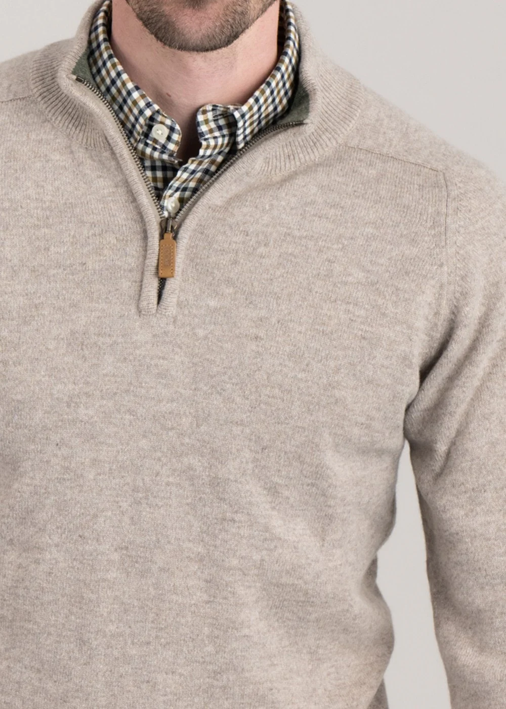 Lambswool 2 Ply Zip Neck - Image 5