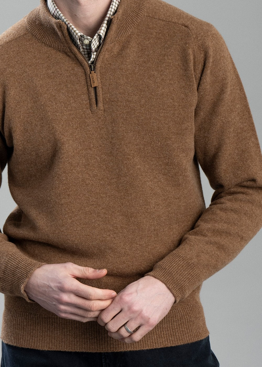 Lambswool 2 Ply Zip Neck - Image 5