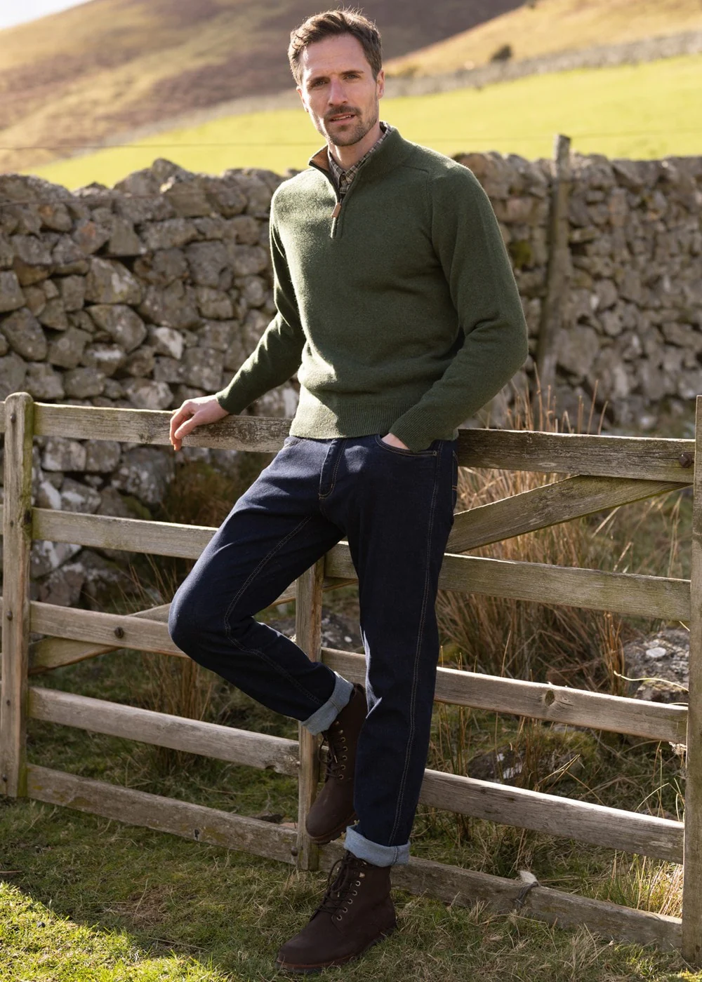 Lambswool 2 Ply Zip Neck - Image 2