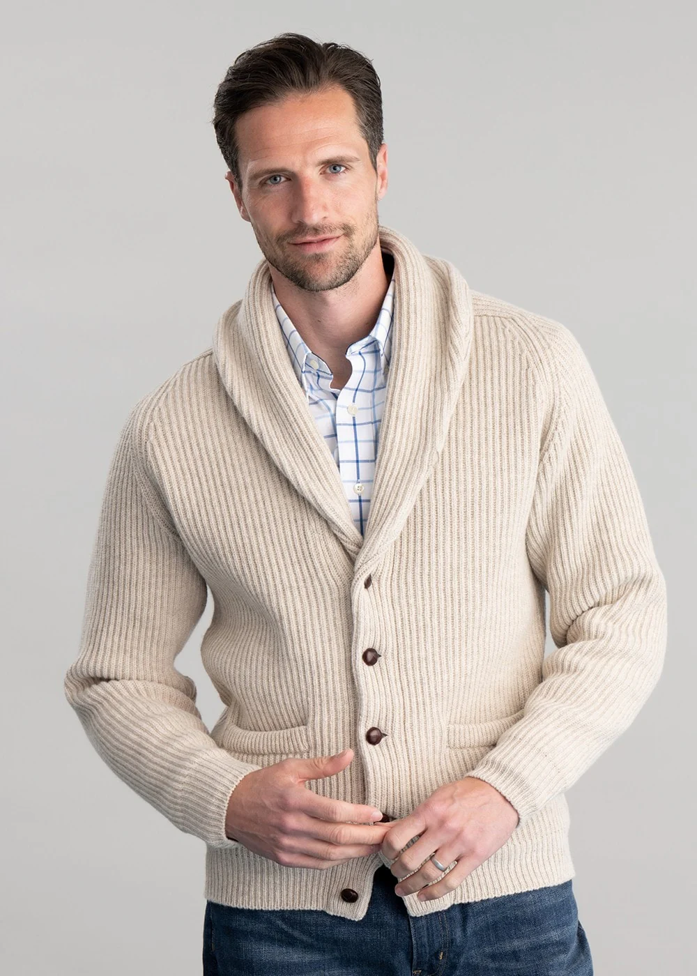 Lambswool Windsor Shawl Jacket - Image 3