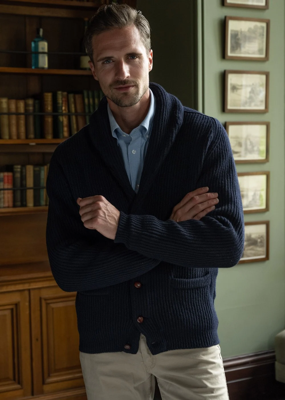 Lambswool Windsor Shawl Jacket - Image 2