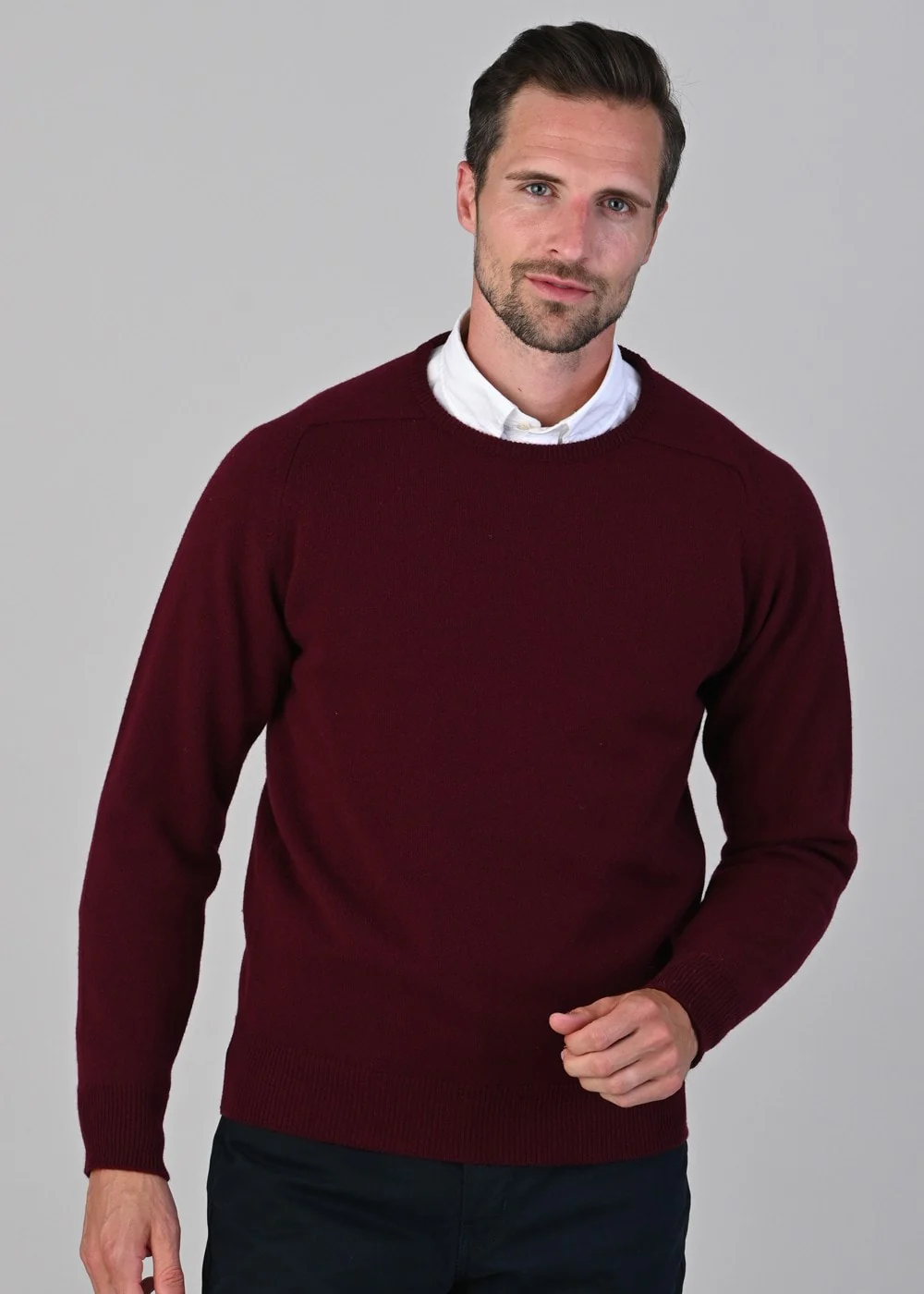 Leven 2 Ply Lambswool Crew Neck Plus Size - Image 4