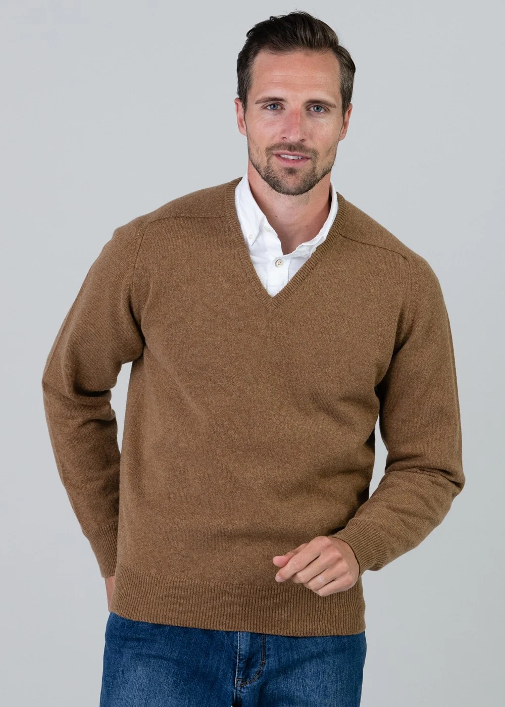 Leven 2 Ply Lambswool V-Neck Plus Size - Image 3