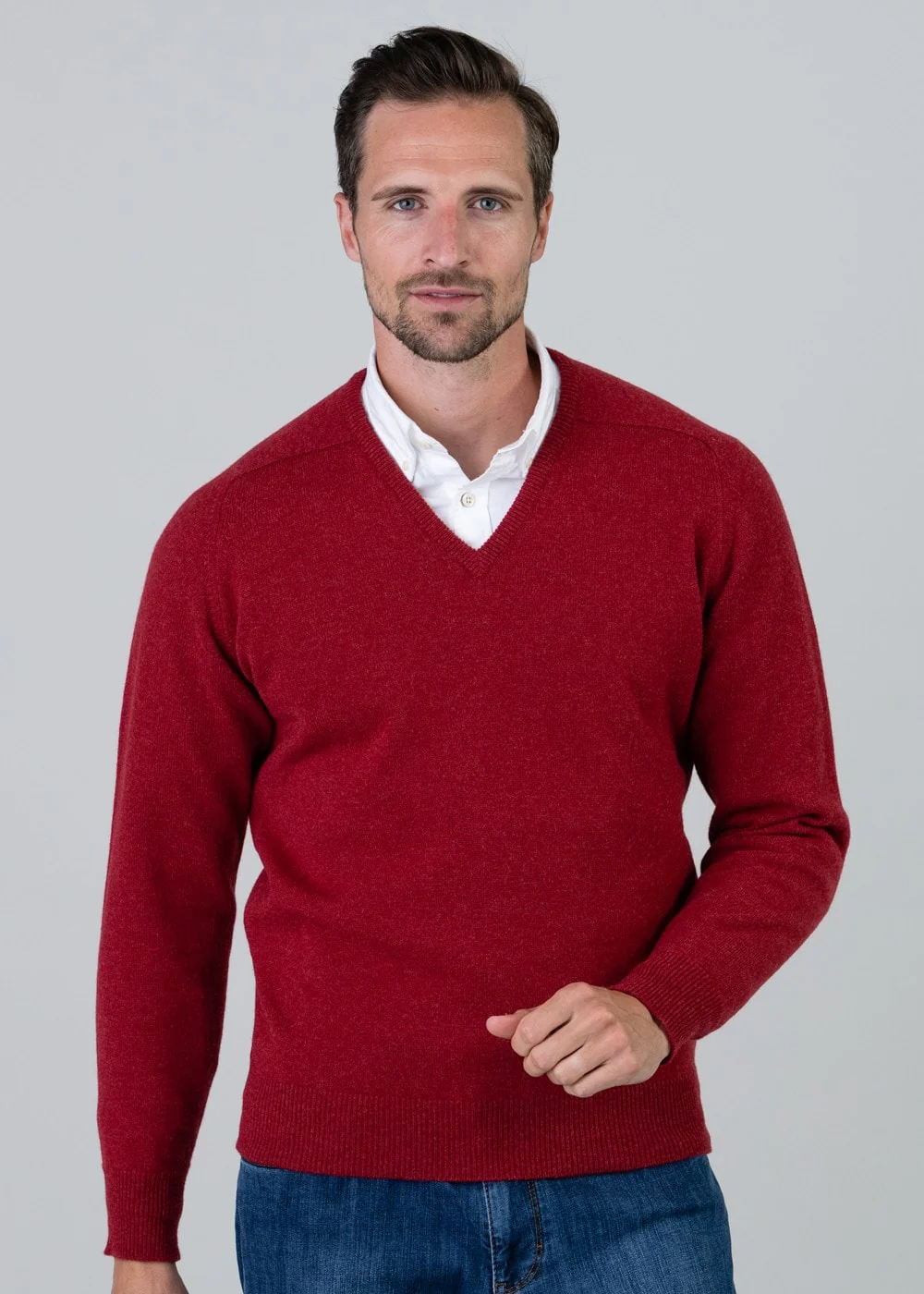 Leven 2 Ply Lambswool V-Neck - Image 4