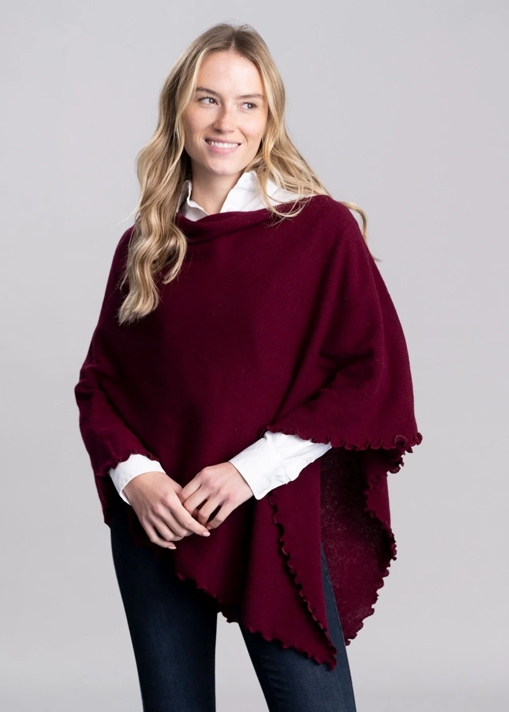 Lindsey Lambswool Poncho - Image 3