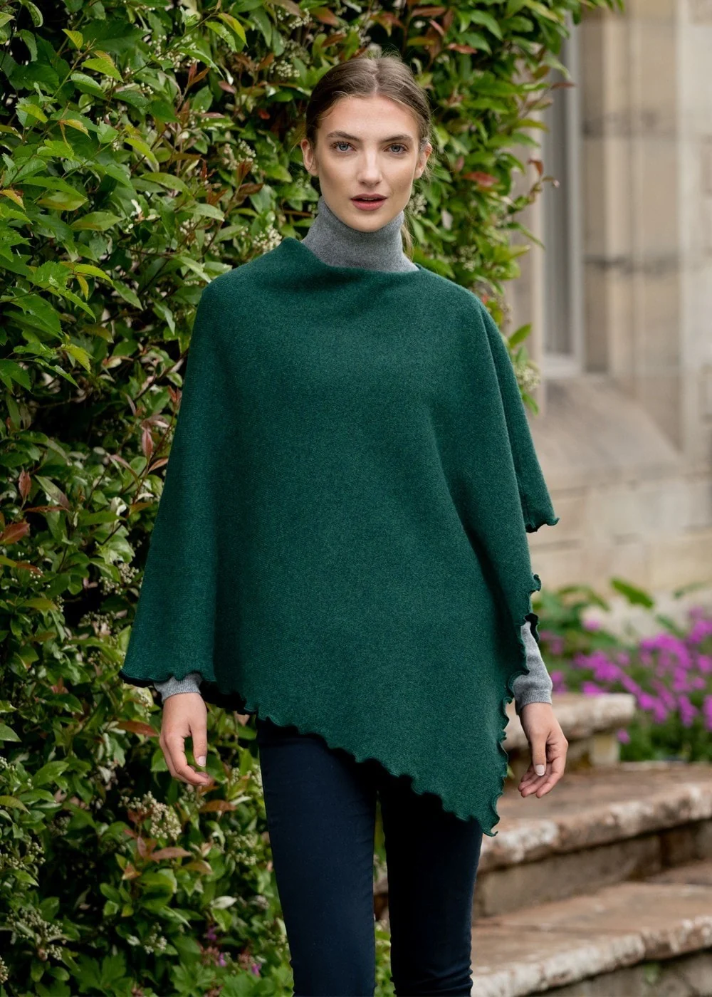 Lindsey Lambswool Poncho - Image 2