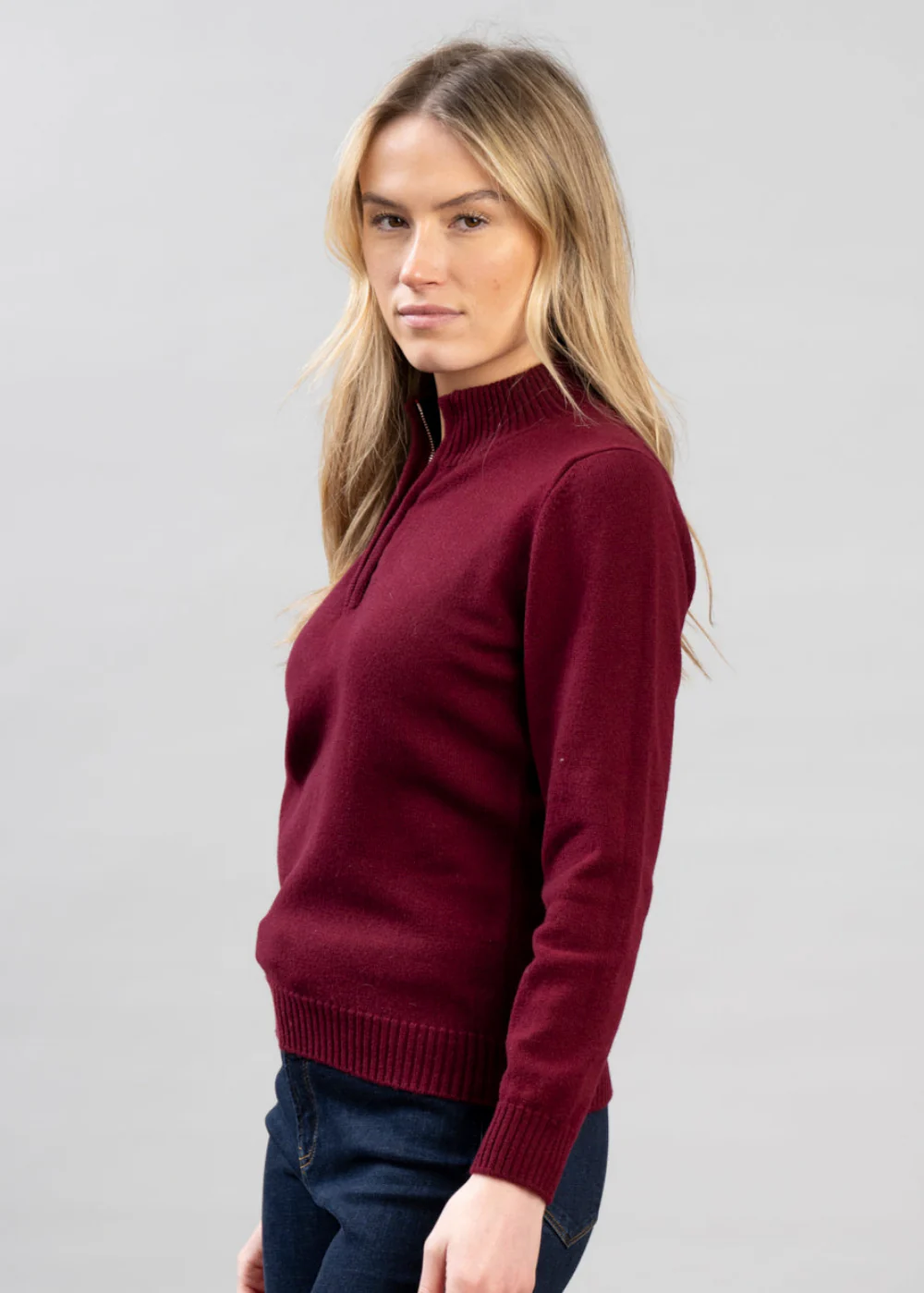 Lindsey Lambswool Zip Neck - Image 4