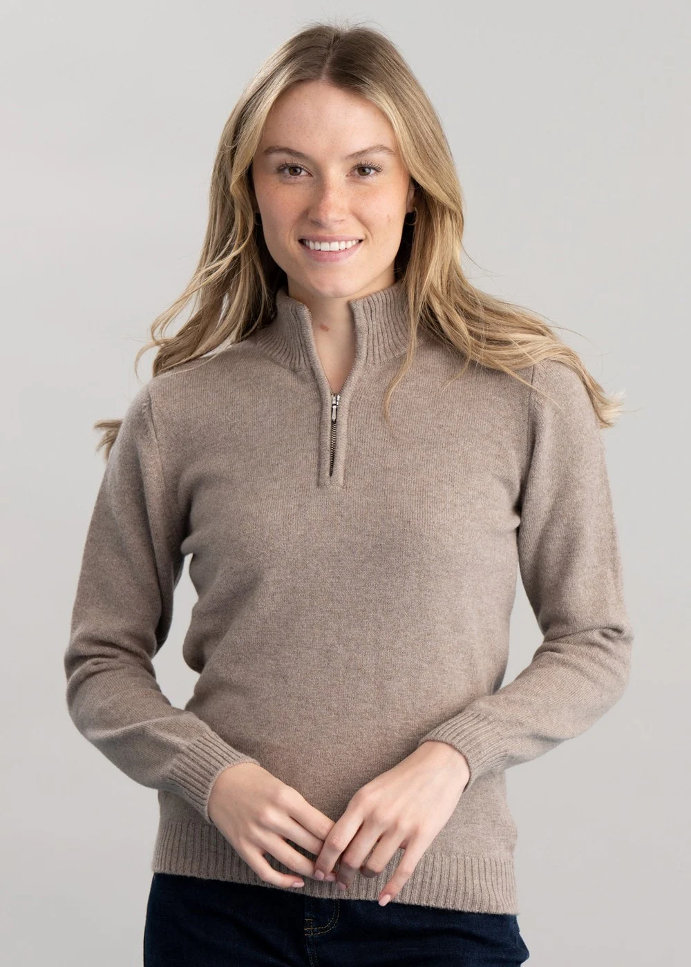 Lindsey Lambswool Zip Neck - Image 3