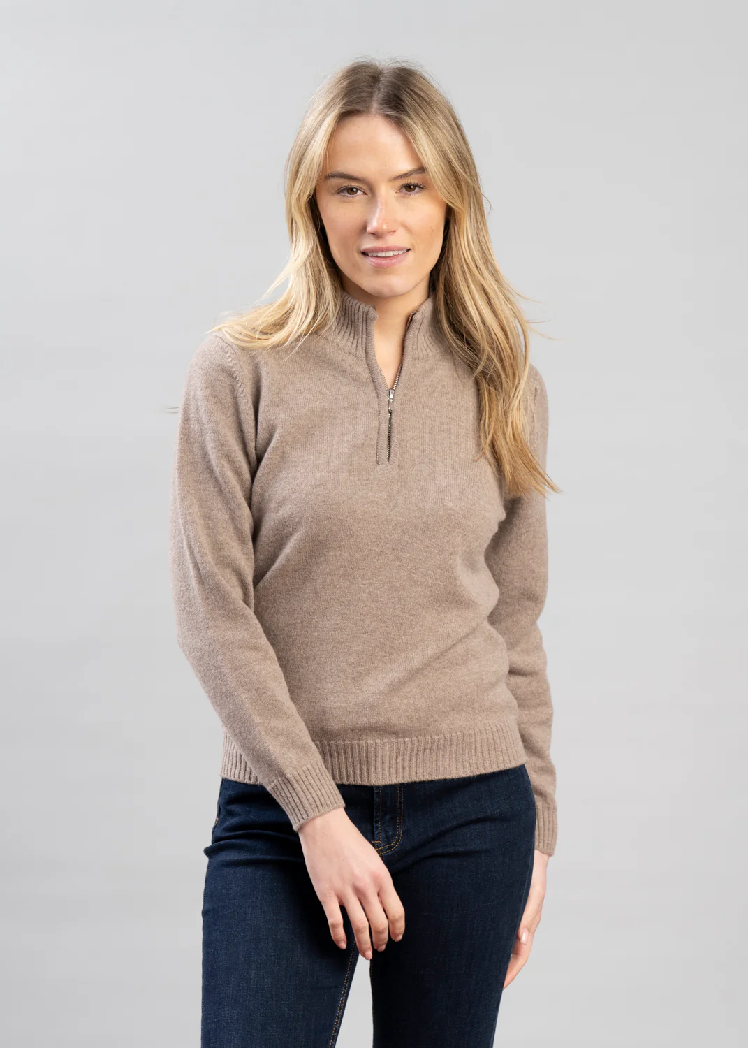 Lindsey Lambswool Zip Neck - Image 5