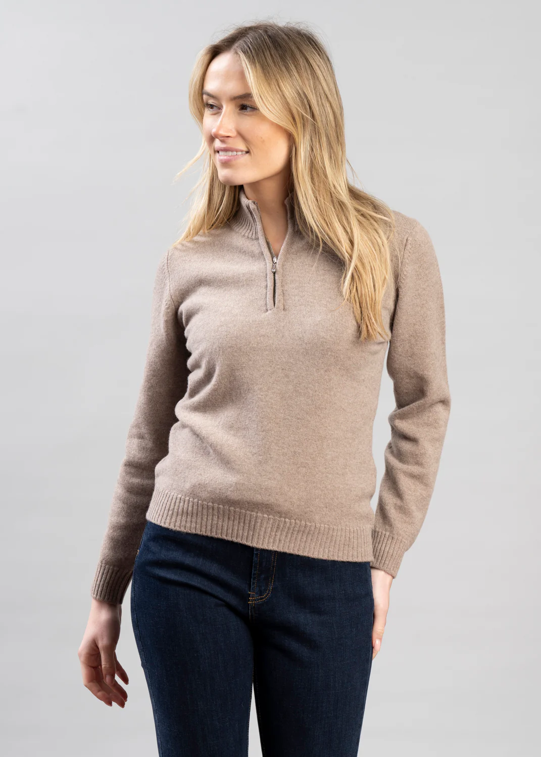 Lindsey Lambswool Zip Neck - Image 6