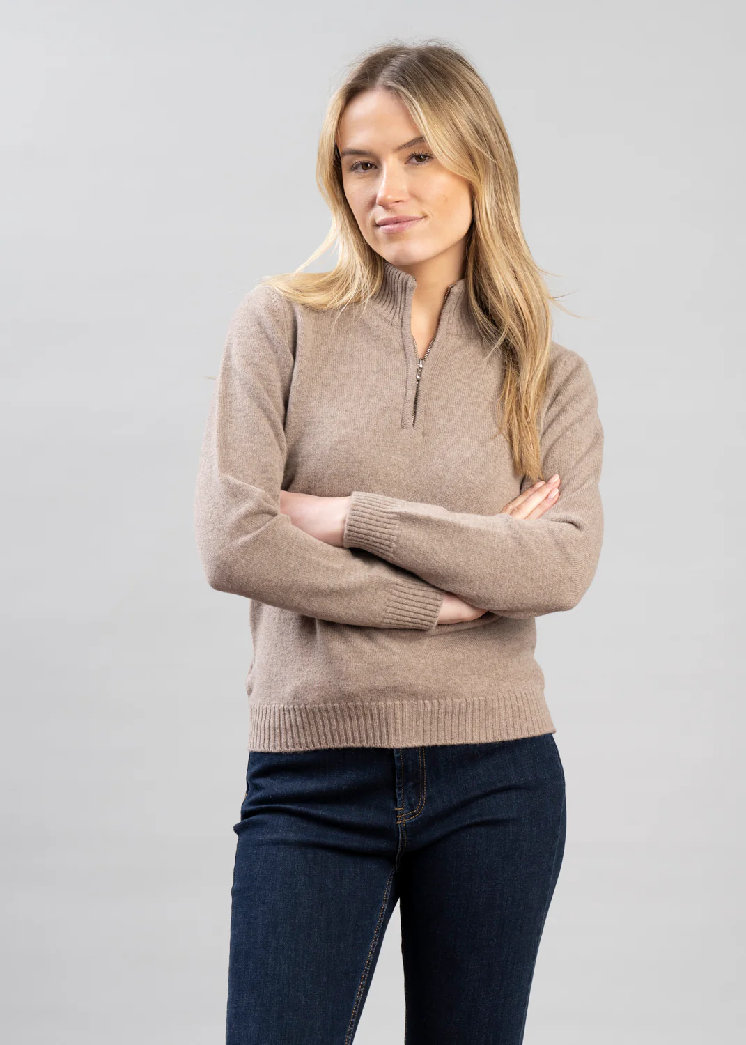 Lindsey Lambswool Zip Neck - Image 7