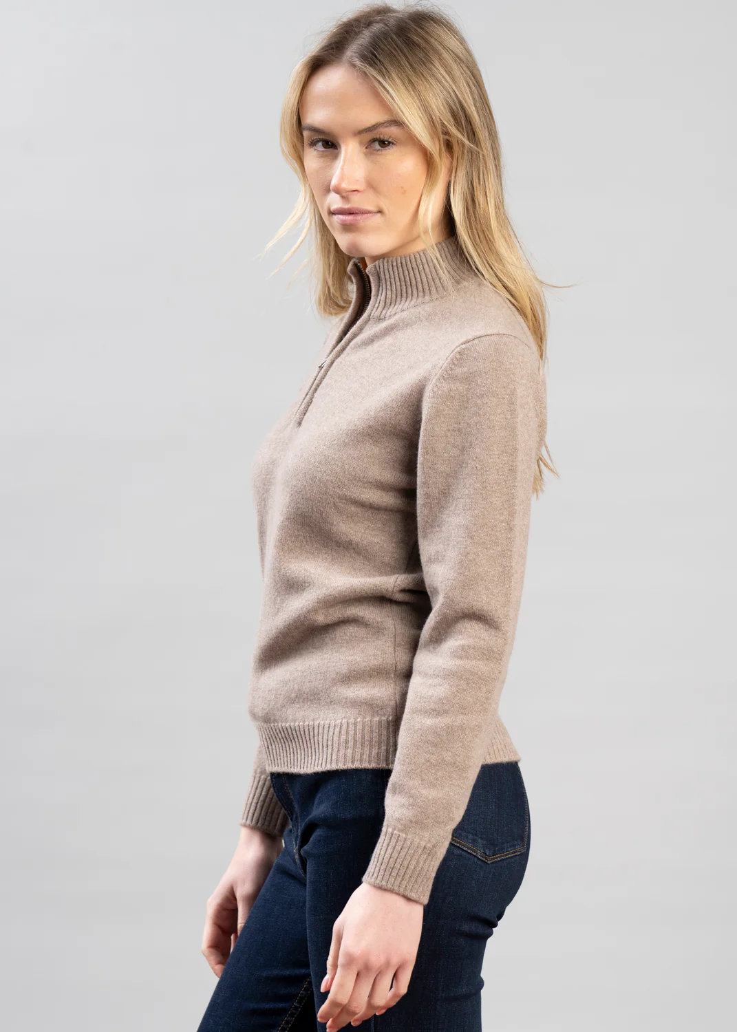 Lindsey Lambswool Zip Neck - Image 8
